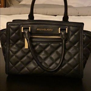 Michael Kors black quilted purse